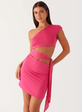 Breathable Wearable Amara Mini Dress - Hot Pink