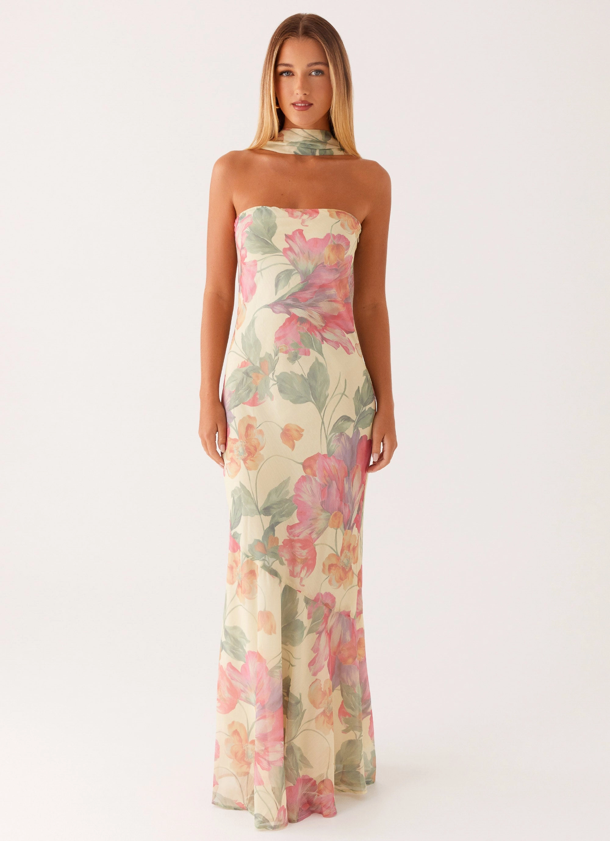 Everyday Wear Under The Pagoda Maxi Dress - Yellow Peony