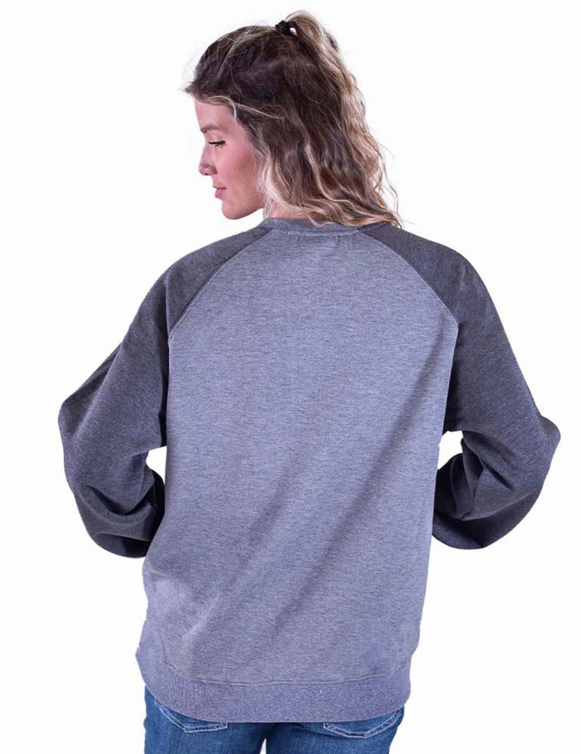 Cowgirl Tuff Womens Aztec Print Ash Poly/Rayon Sweatshirt Ultimate Comfort Simple Fashion