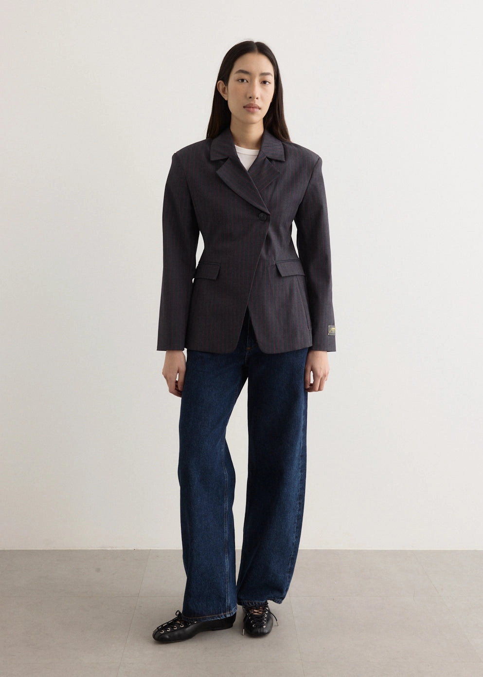 Soft Touch Lightweight Feel Stretch Stripe Blazer