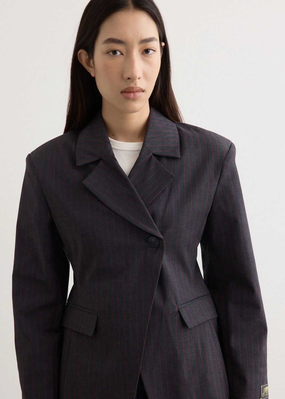 Stretch Stripe Blazer Modular Layering