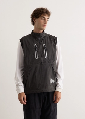 Seamless Street Fit Single Breasted x And Wander Brushed Nylon Vest