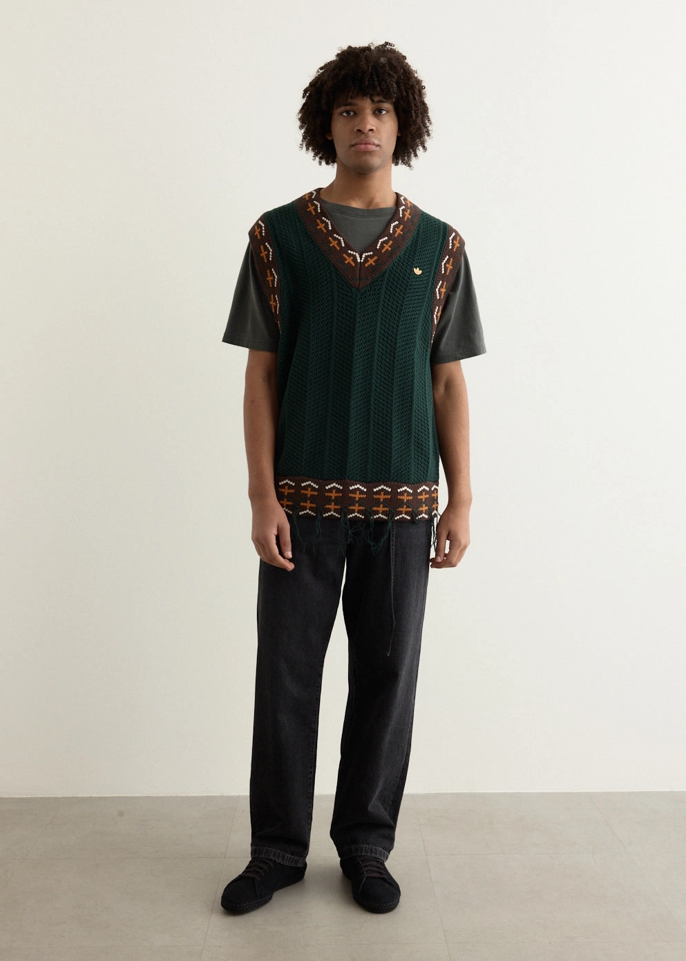 Daily Layered Garment Dye Process x CLOT by Edison Chen Crochet Vest