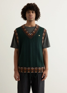 x CLOT by Edison Chen Crochet Vest Slub Texture Multipanel Construction