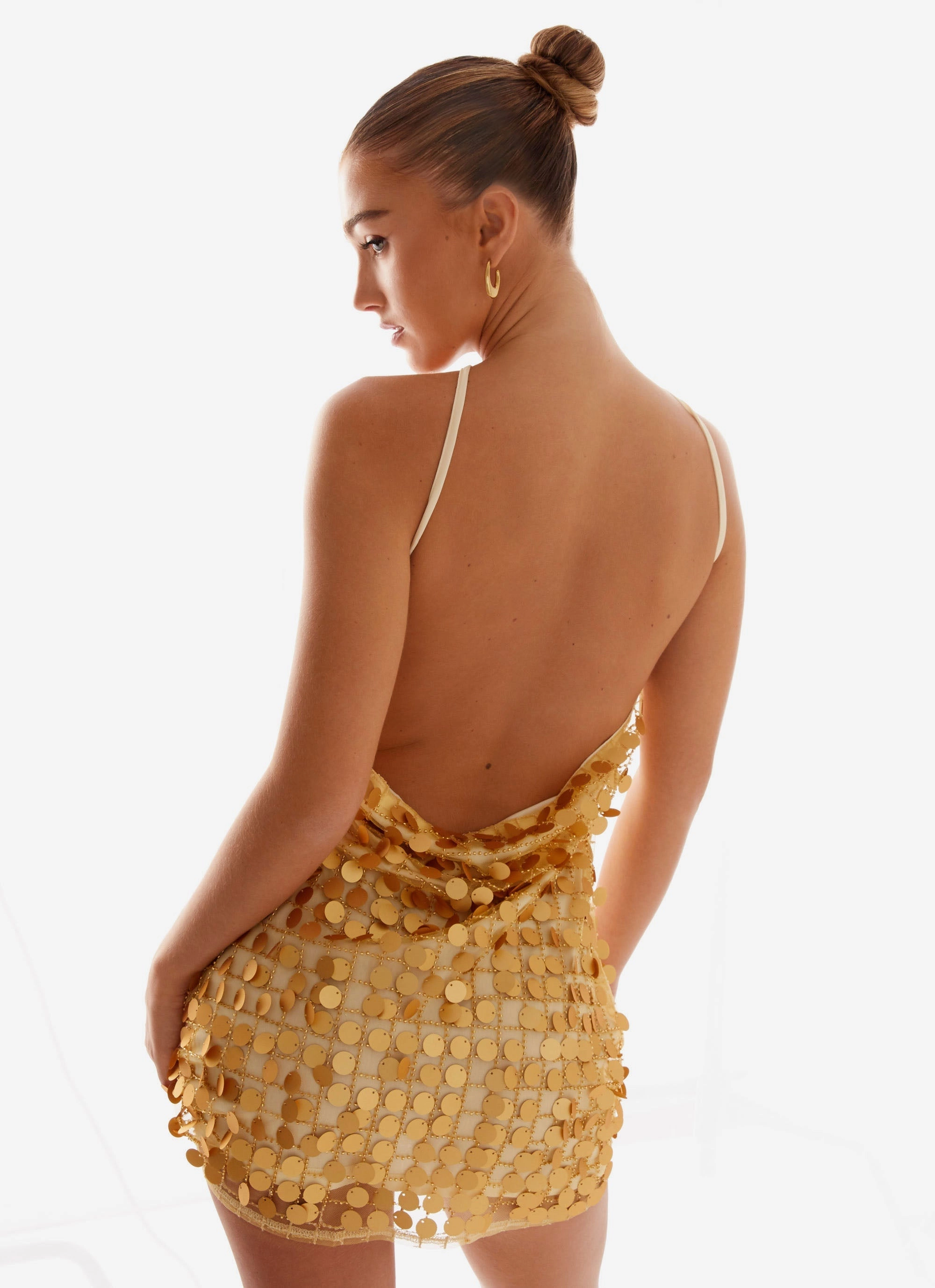 Fashion Layer Modern Edge Xander Sequin Mini Dress - Gold