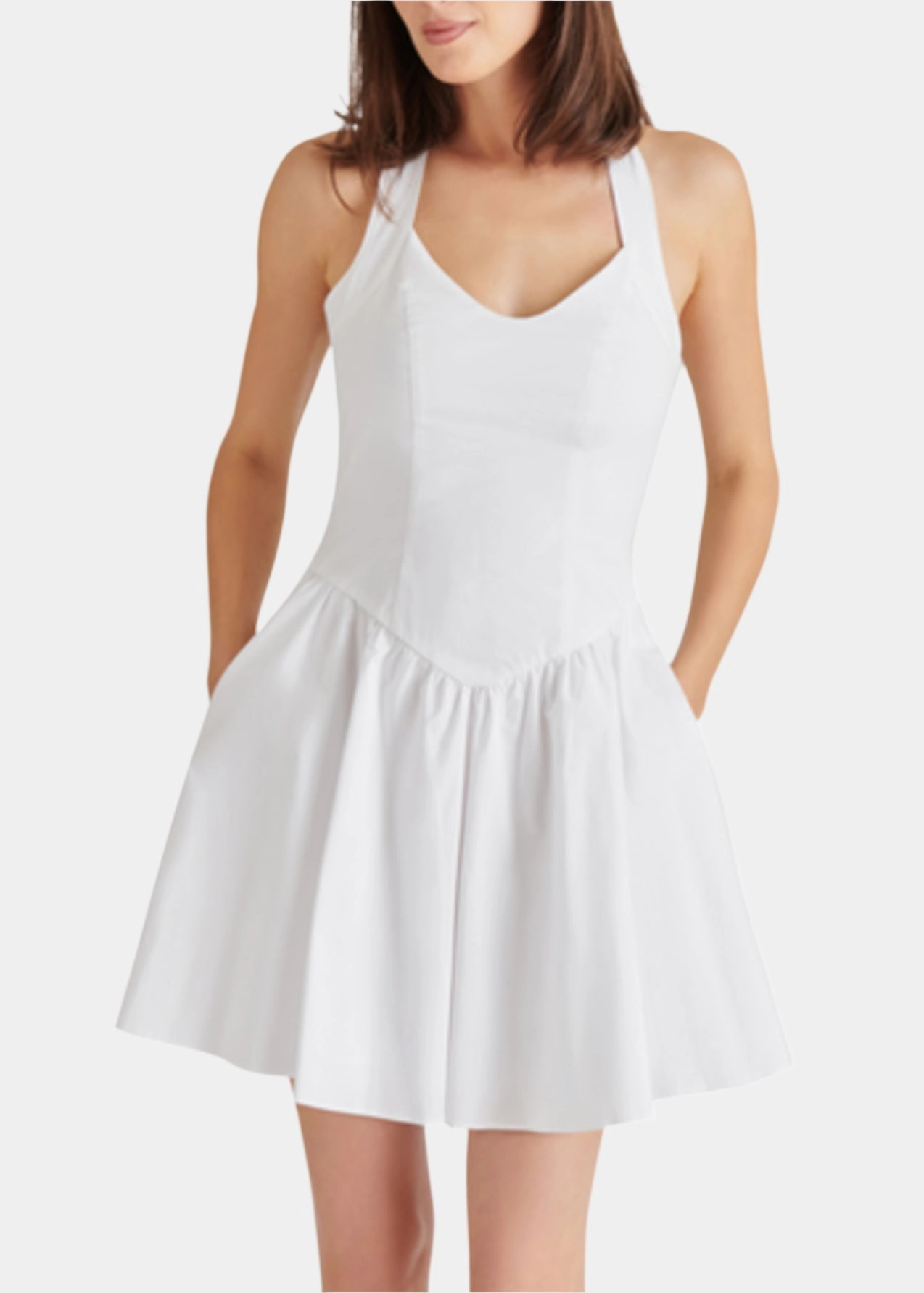 Yala Dress in White Subtle Drape