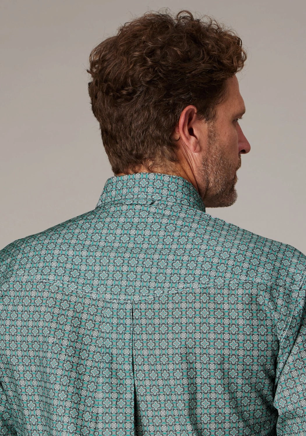 Roper Mens 2019 Silver Spring Grey 100% Cotton Btn L/S Shirt Pastel Shade Work Appropriate