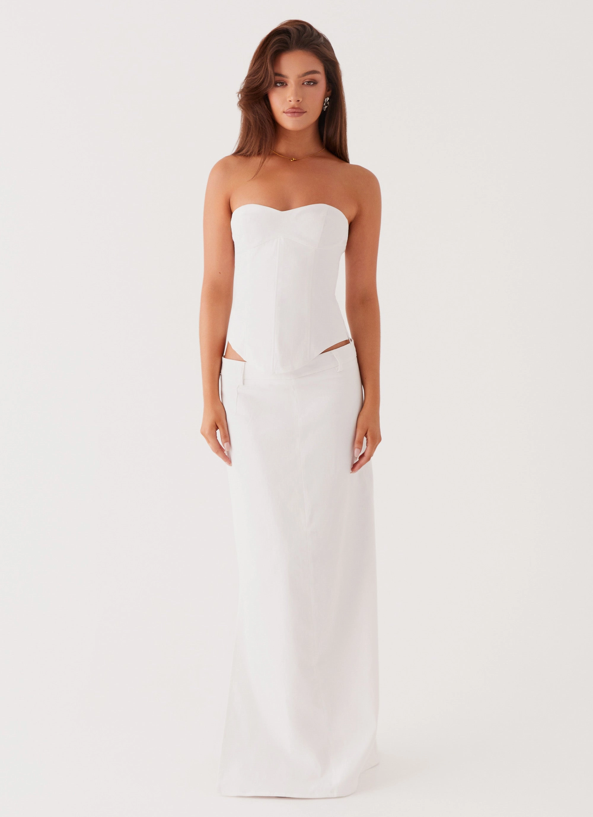 Subtle Details Jaslyn Maxi Skirt - White