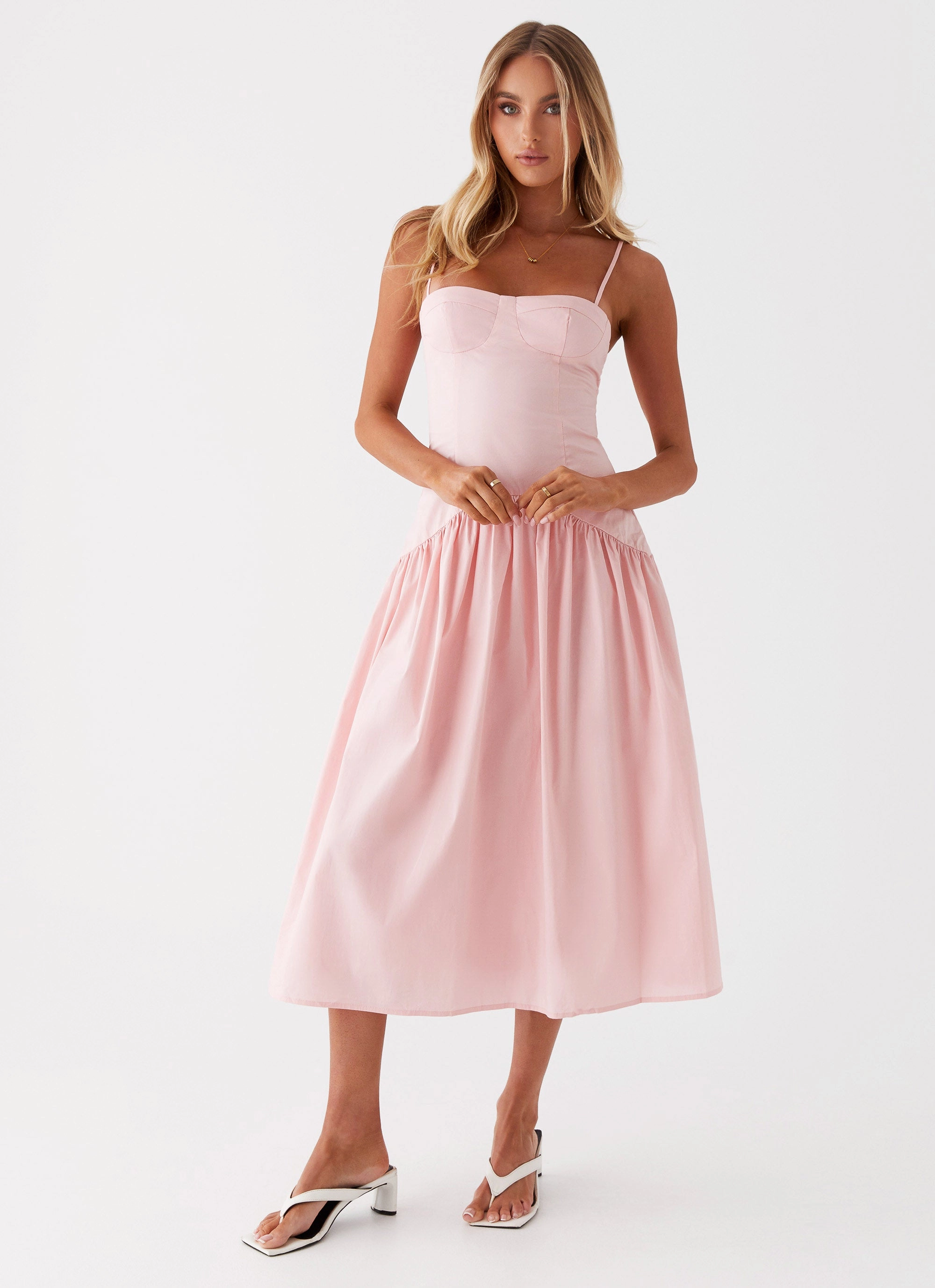 Pure Piece Yvette Corset Midi Dress - Pink