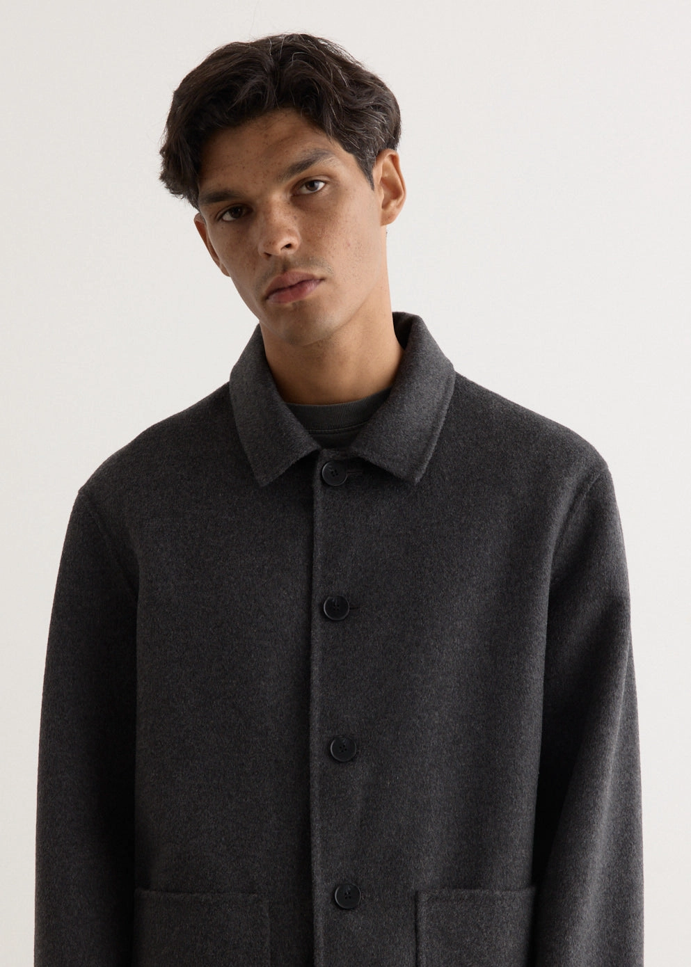 Zappa Double Faced Wool Jacket Compression Fold Design Modular Attachments