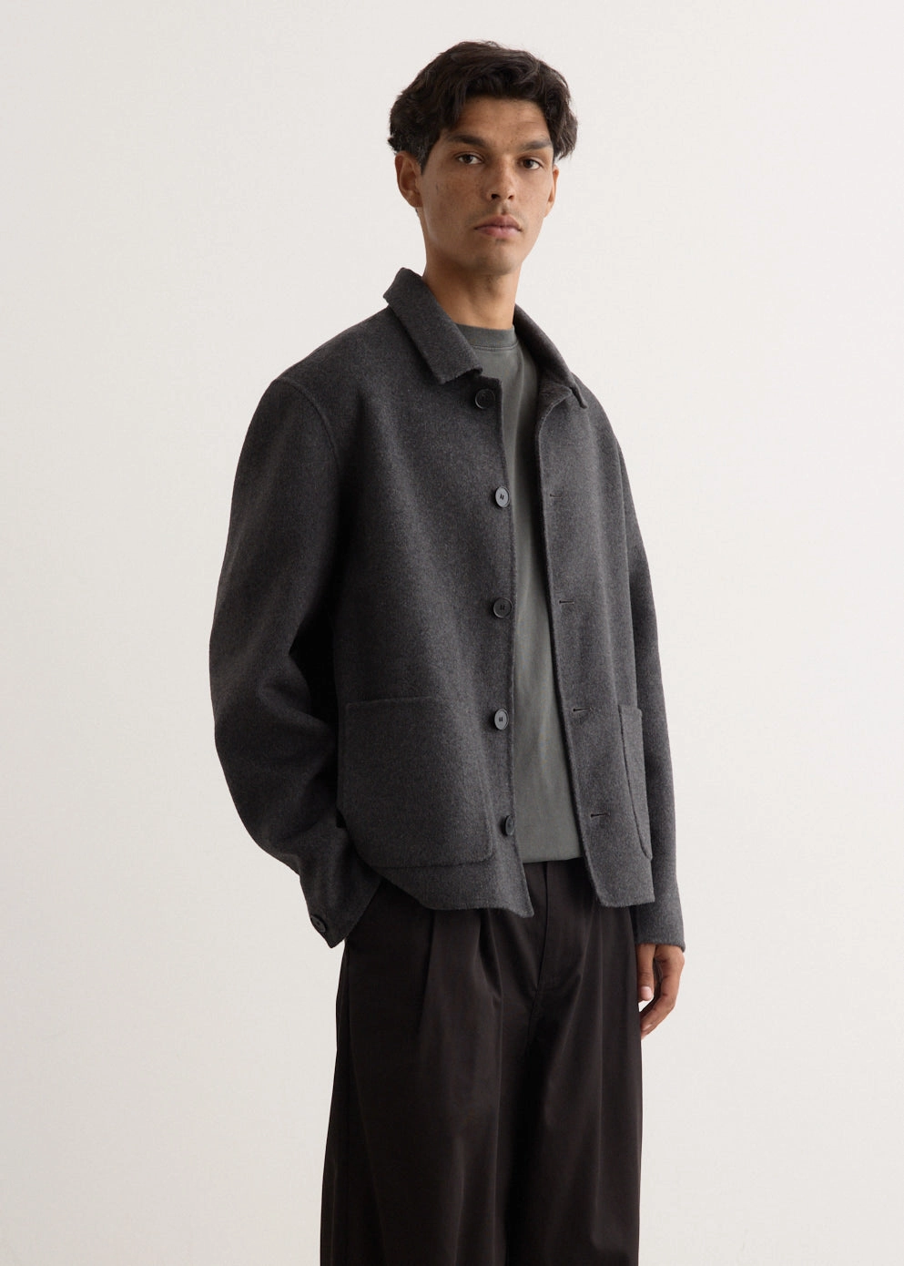 Zappa Double Faced Wool Jacket Soft Touch Lining Lightweight Polyester Blend