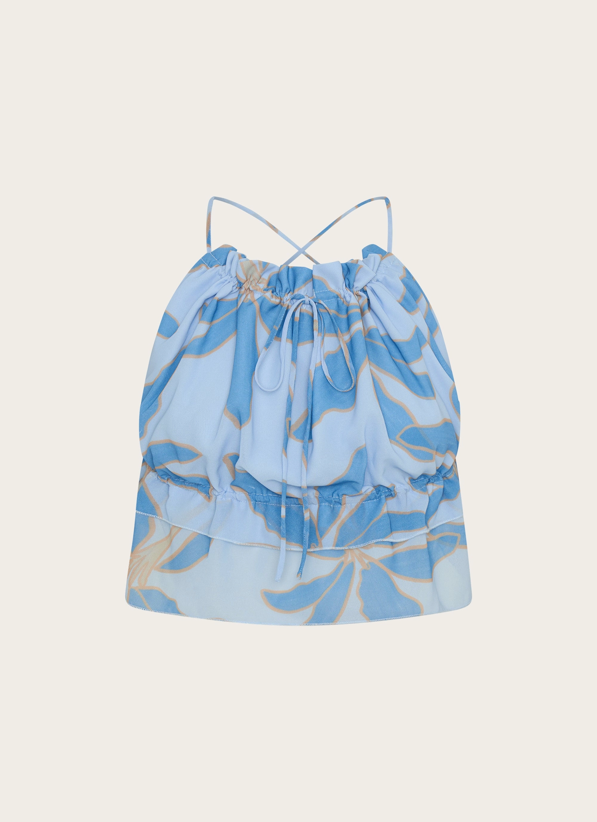 Soft Inner Lining Zaya Backless Top - Opulent Blue