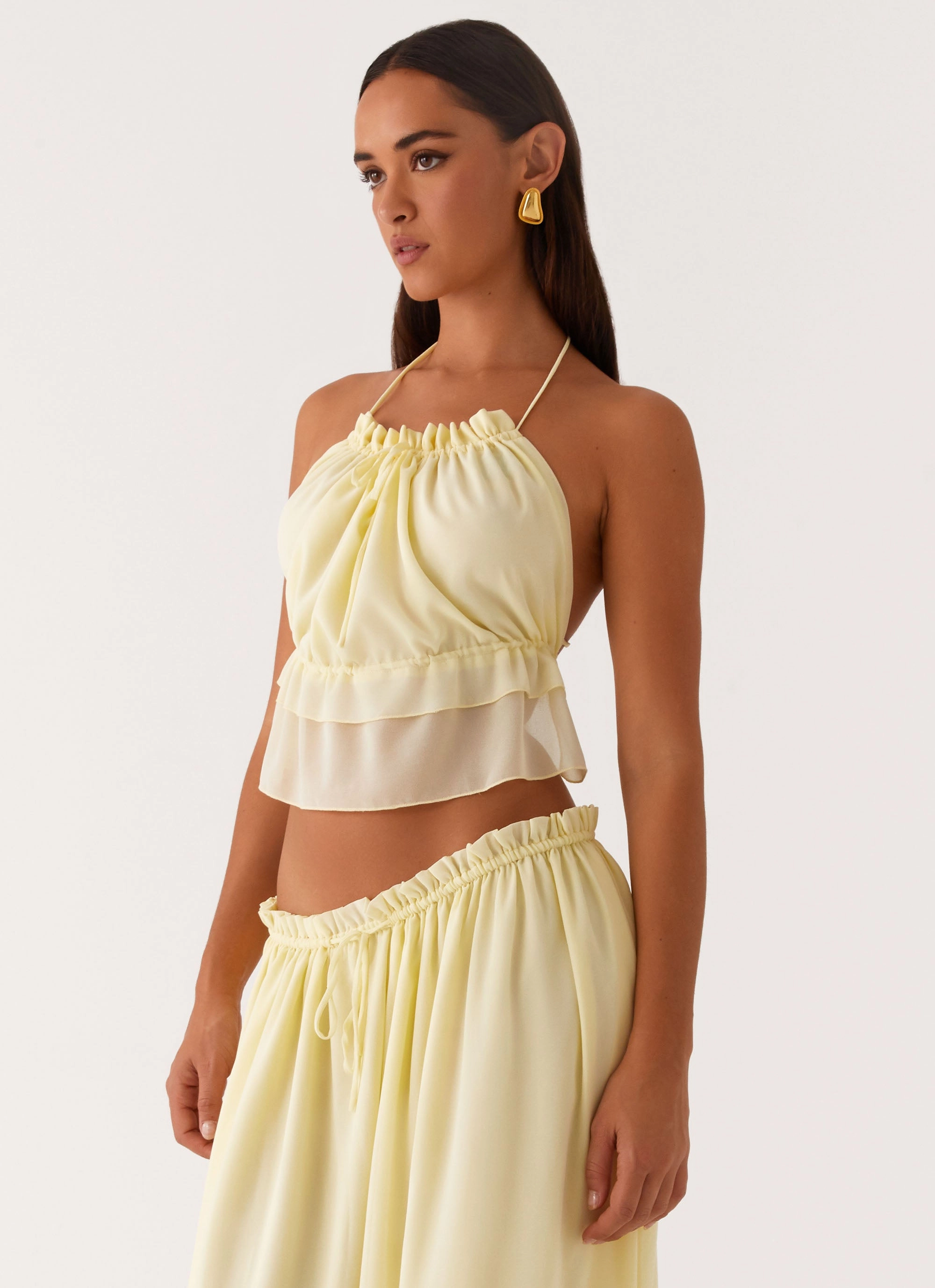 Zaya Backless Top - Yellow HypoallergenicMaterial