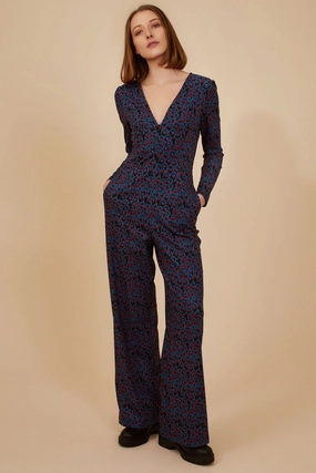 Zelda Jumpsuit in Blue Versatile Cut