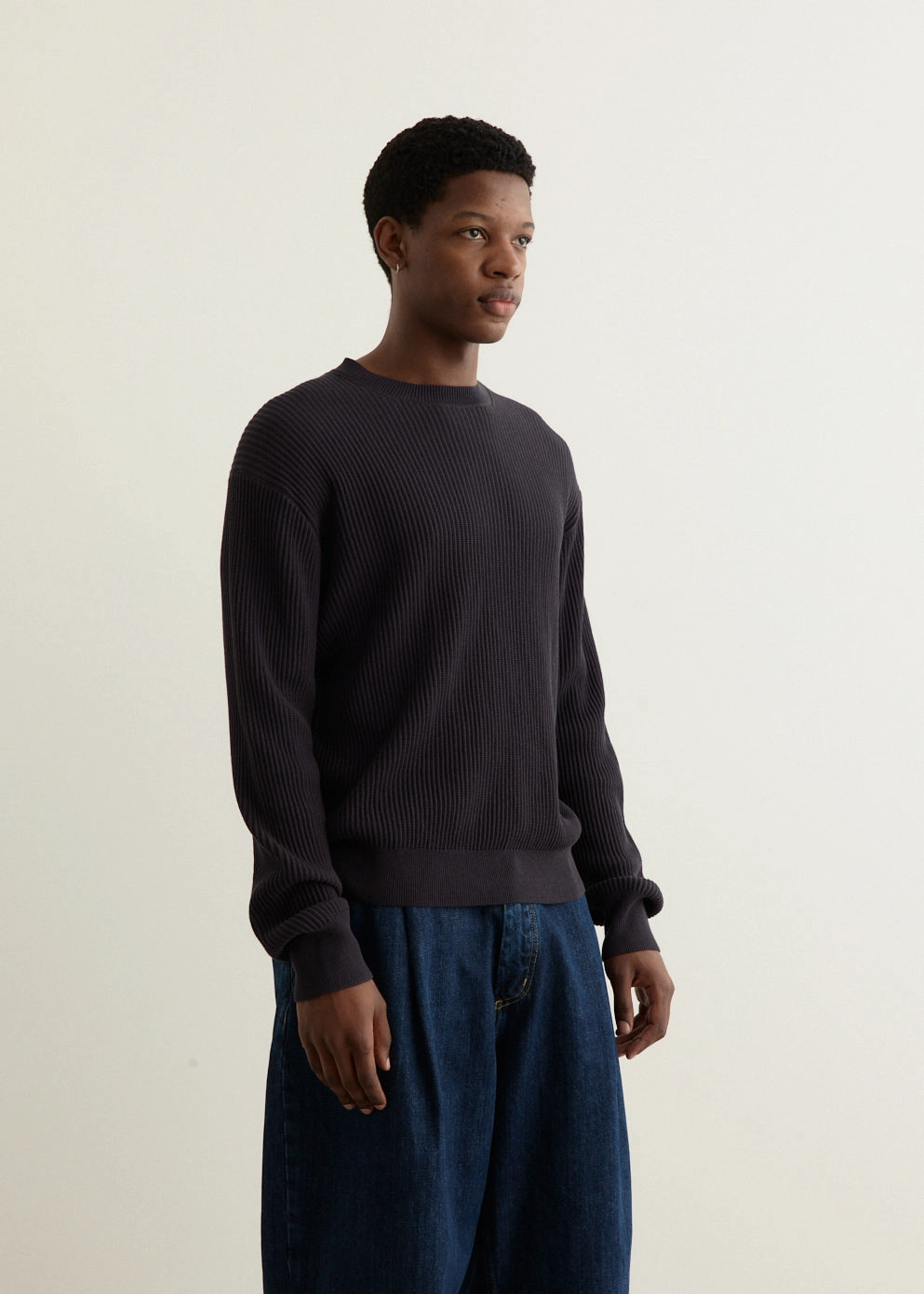 Relaxed Crew Neck Organic Cotton Arda Crewneck Knit