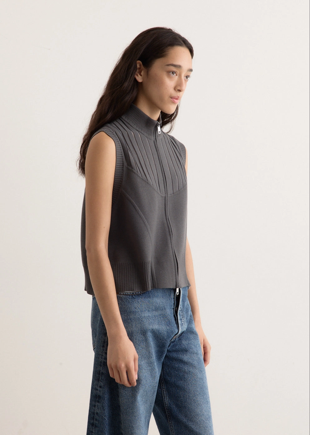 TearResistant Fabric Hooded Knit Variation Women's ESC Knit Vest