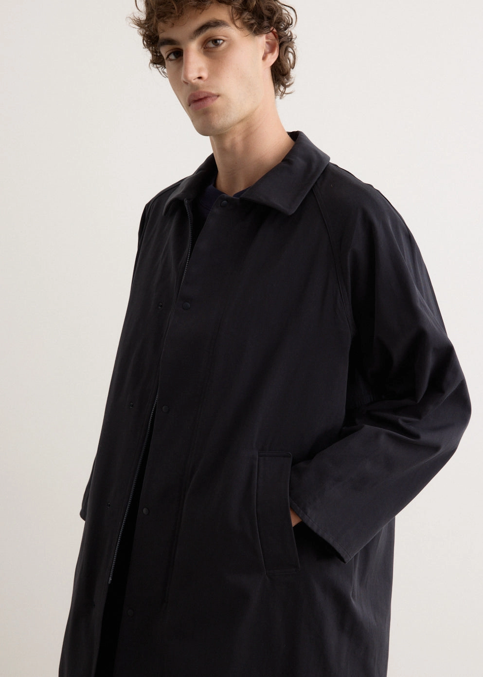 Button Closure Adjustable Cuffs Zip Button Cotton Coat